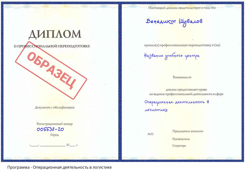 Операционная деятельность в логистике Шарыпово